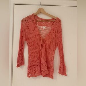 Victoria's Secret Angels Y2K Peach Crochet Top